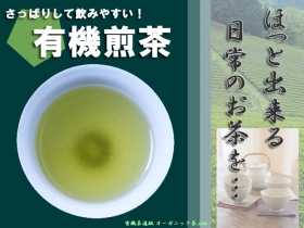 お茶の定番、有機煎茶（清水）